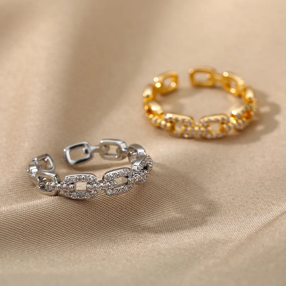 Twist 18K – Pierścionek Złoty