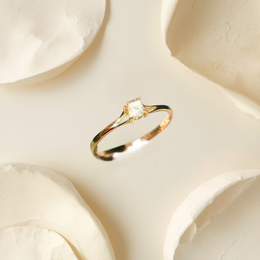 Baguette Lux – Pierścionek 18K Elegancki