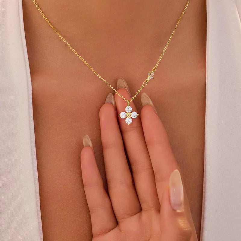 Lucky Leaf – Naszyjnik Srebrny 925 Złocony
